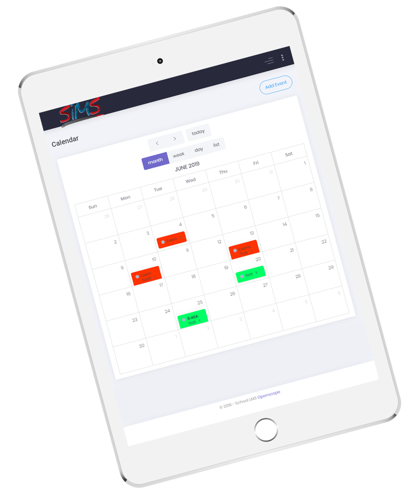 Calendar - Learning Management System