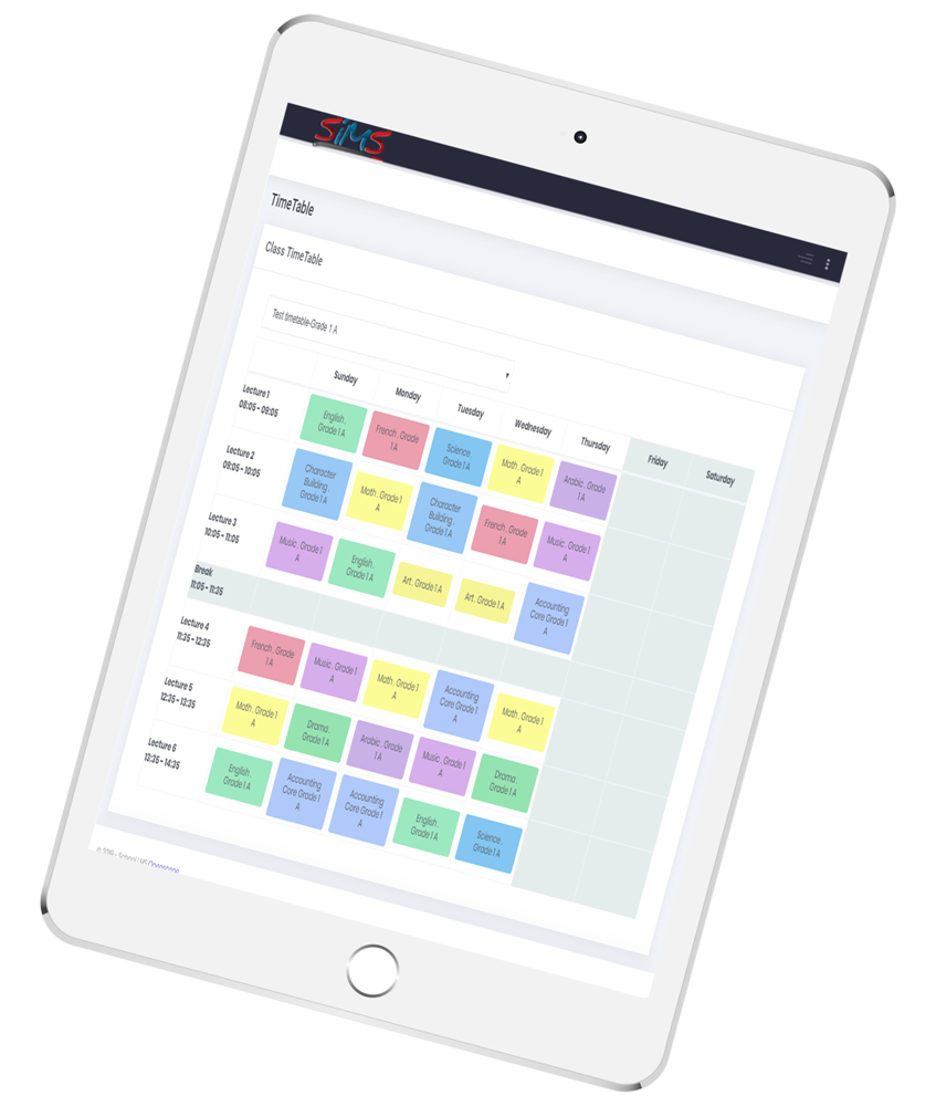 Schedule - Learning Management System